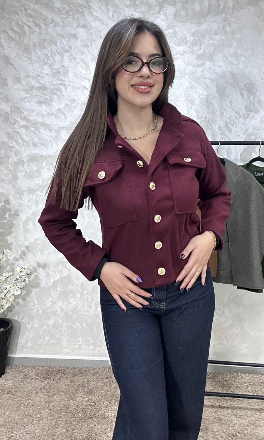 Veste Classy à Boutons Dorés