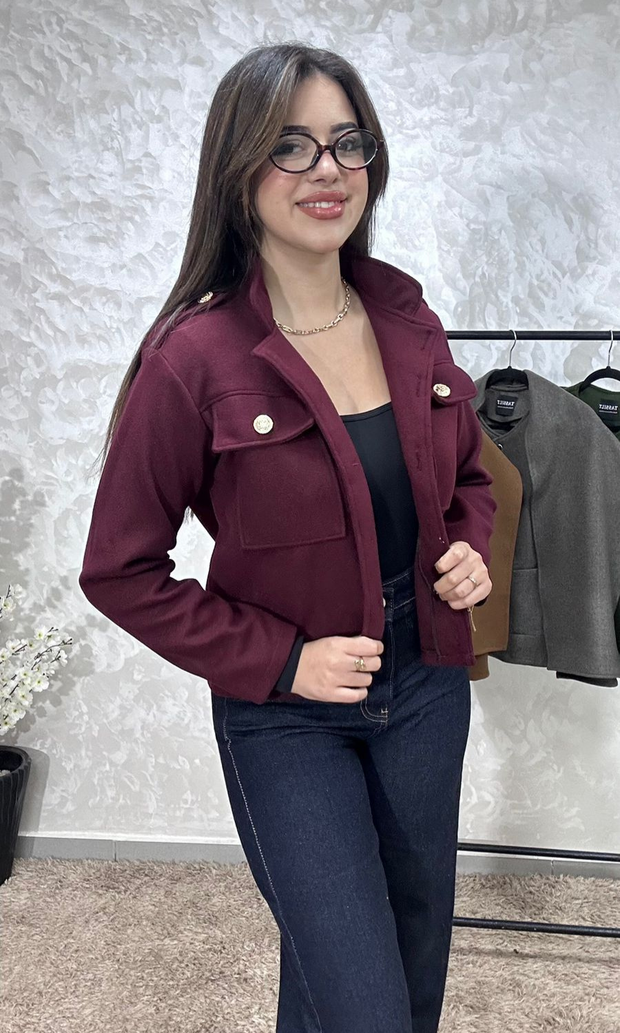 Veste Classy à Boutons Dorés