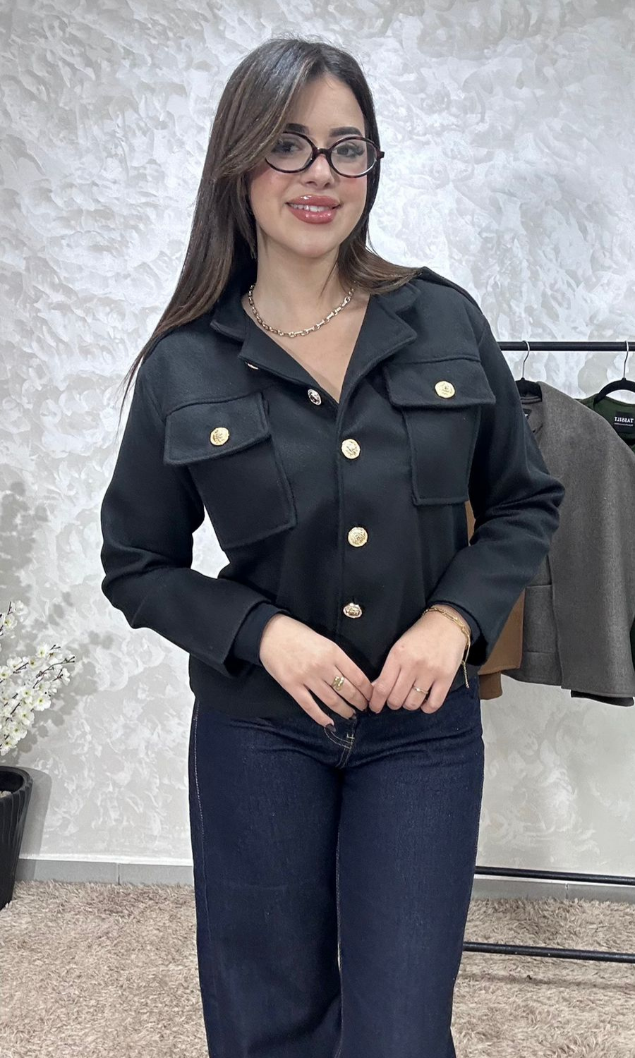 Veste Classy à Boutons Dorés