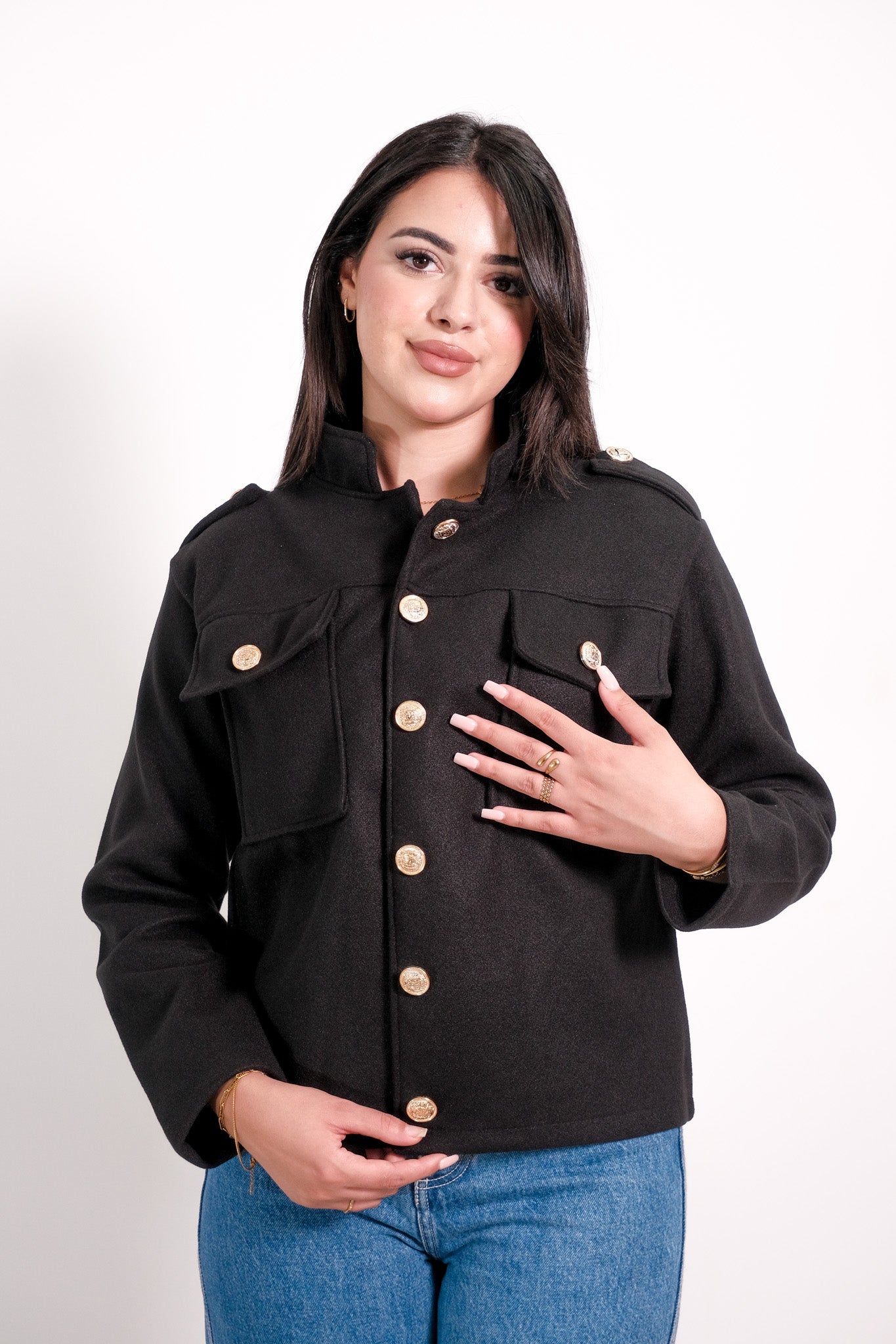 Veste Classy à Boutons Dorés